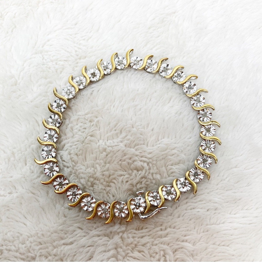 CISS Gold and silver tone bracelet sterling silver
